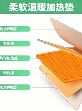 小7111鸡加热垫P育雏智能控温定器VC防水加热板时热绿色鸡加垫冬