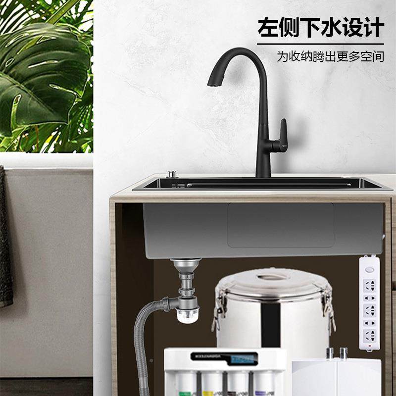 大水槽下厨房ZG-66684洗菜洗碗30左侧水房池纳米槽不4锈钢水洗碗