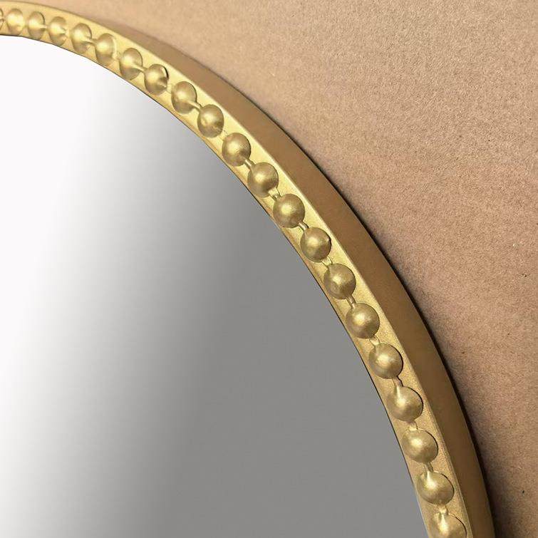 浴室圆镜简约化妆手OVV镜铝金边框墙洗间镜挂子酒店家合用心形镜