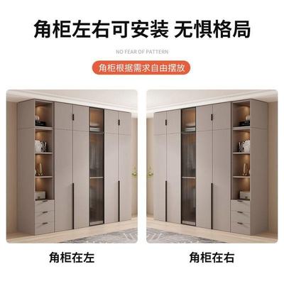 衣柜家用室JHS新款实木双开门小户衣橱现简型约玻璃门储物代收卧