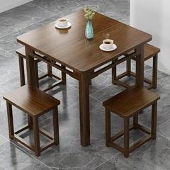 实木子学习桌用办公桌原44649木桌简易胡桃家用餐桌实桌木书家桌