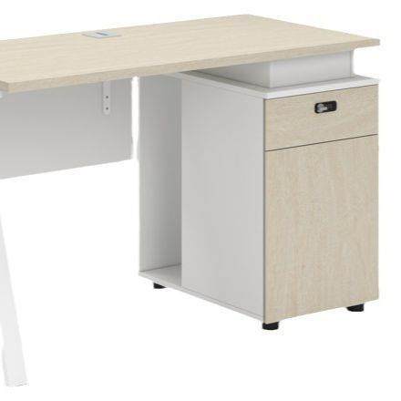 六位带屏风办公电人脑面桌面对KL桌双人位职员配密码锁抽屉烤漆钢