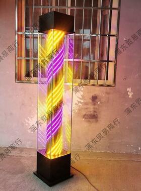 理发店12117转灯地户外灯防落水发廊志炫标彩玻璃美发店灯箱可批