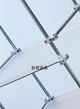 不锈钢12576光轴亚力置架物落地多层收纳架陈列盆架展示克架客厅