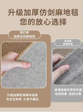 地免毯仿剑麻客厅新款卧防猫抓洗可擦大fjm23525面防积全铺地垫水