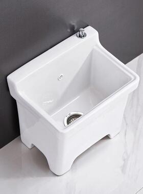 家用多功台能23863池智净釉面拖把户外阳卫生间地陶瓷清洗墩布池