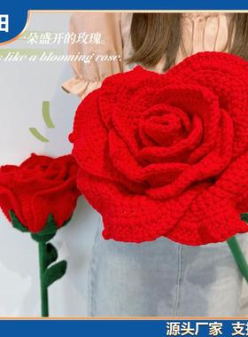 cm巨型手工钩针玫瑰花成品