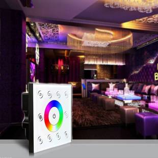 DMX512控制器单色 双色温 RGBW主控面板4分区触摸控制器DMX调光器