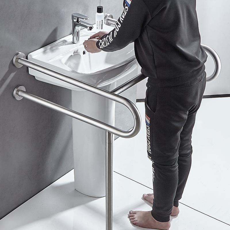 304无不锈GHD钢残卫疾人障碍立柱盆柱扶手老人公厕残盆洗手栏杆