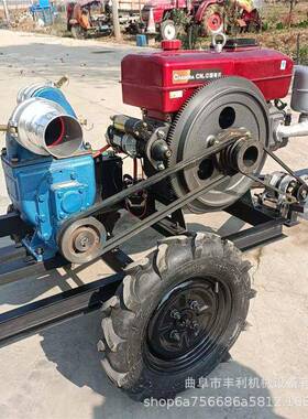 汽油柴油推车款抽粪泵37665直吸风直排养污殖水柴油冷泵一体污水泵