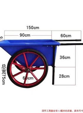 车工地翻斗车手动加推车厚44252塑料劳车农用养殖工程灰斗水泥车