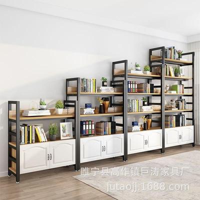 书置架落245地储物架子童收架纳简易钢木货架家用靠墙书柜铁儿艺