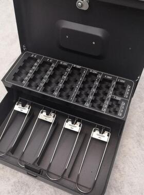 盒A密码锁链家用30038带锁收纳小铁盒储蓄收纳盒箱金属箱兰琪炎钱