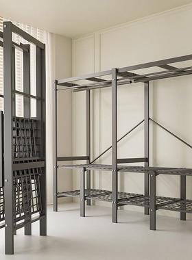 卧室简易布用收衣柜结实耐用出租房衣橱纳衣柜免安AL-74611装折叠