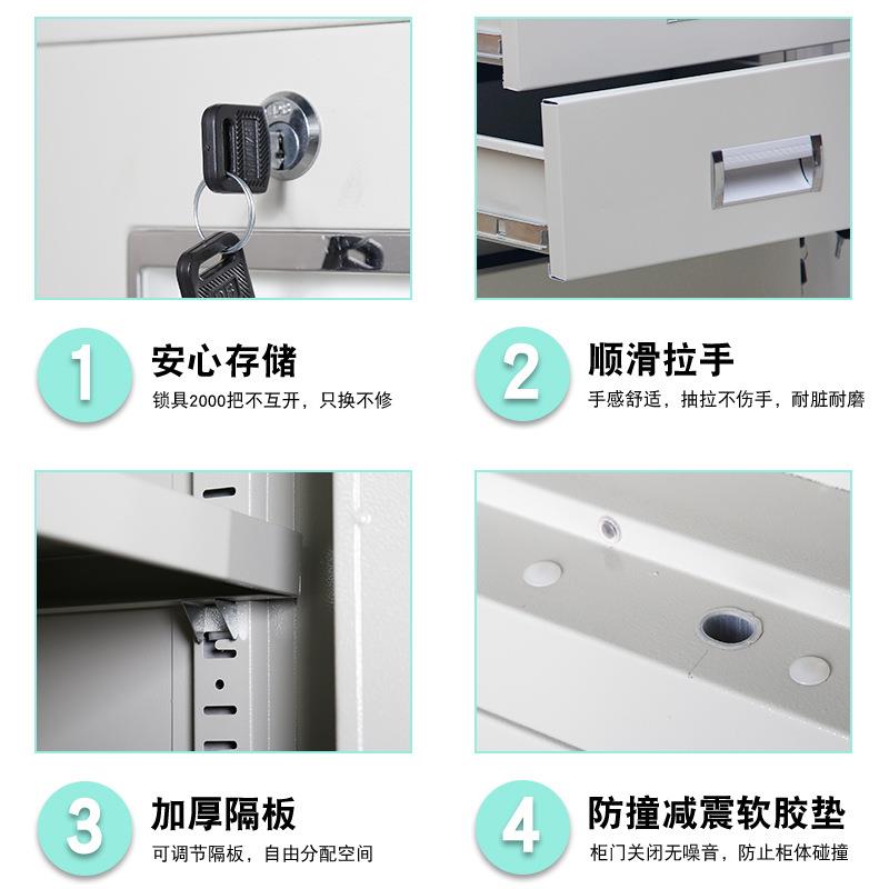 武汉钢制办公文件柜档案柜凭证柜收纳柜带锁矮柜资料柜铁皮书柜
