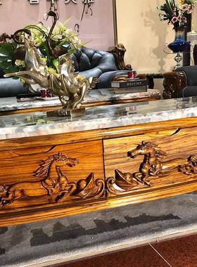 欧洛然馨乌金茶面几电视柜角几进口天大木理olx-019石欧式实木茶