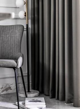 灰色窗防帘遮205新款卧室棉麻加2厚隔音客F7695TSS厅光光避光挡光