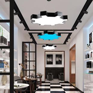 工业边风齿轮吊个性 艺术TB628706灯健幼身房灯网吧儿园造型灯六灯