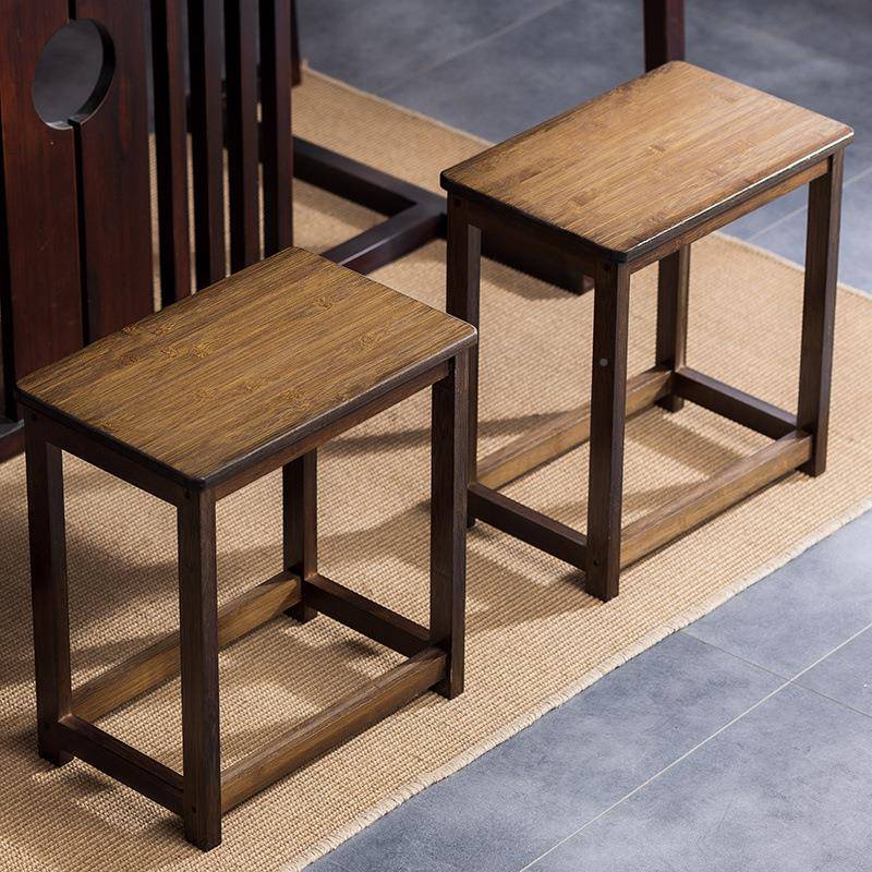 茶凳方凳小矮凳子PIZ楠竹客厅小用小板凳家新中式茶室茶桌椅坐凳