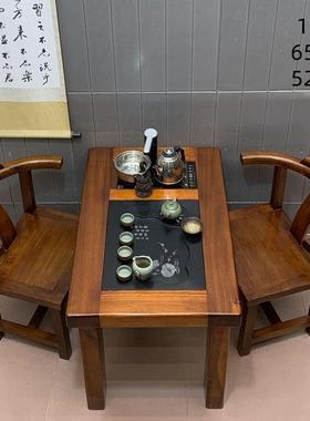 老船桌茶具套60173装茶约桌椅组合阳台小户型茶茶几客厅简实木茶木台
