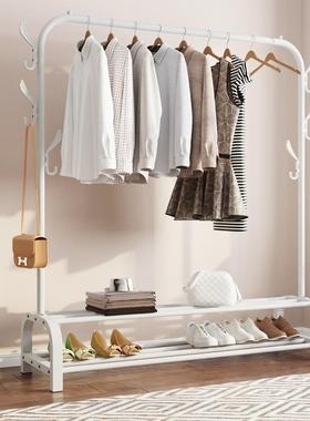 挂架阳12609台卧室落式室内地小型衣帽架单杆家衣用晾衣服架晒服
