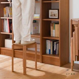 山叠可摞985凳黑胡桃樱桃榉木堆叠凳实木凳子木叠放餐凳家丁用化