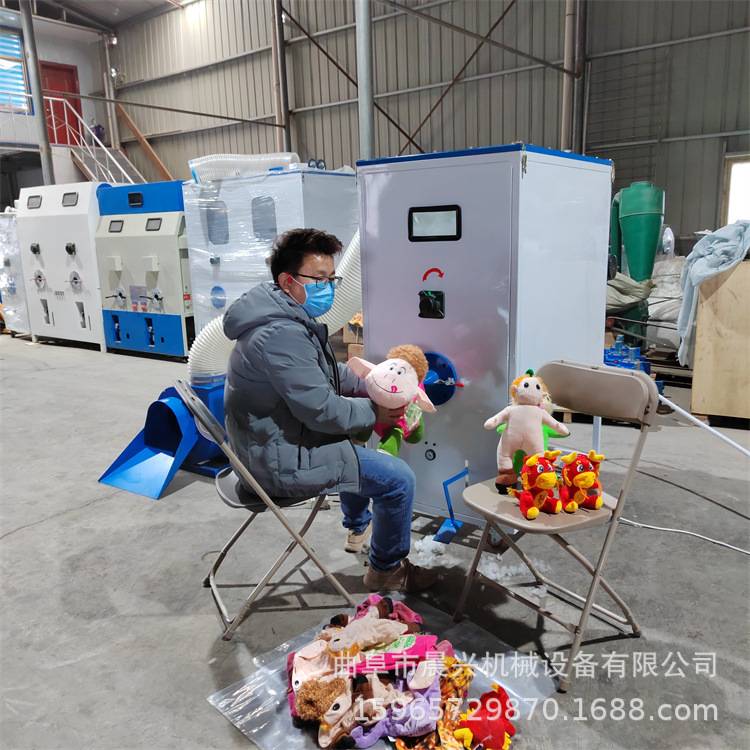 三维螺丝棉松棉机 双头抱枕宠物窝填充机 丝棉PP棉开松机开棉机