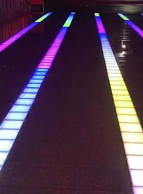 坤L琅照明ED地砖灯重力43941人体感应地板彩脚踩发灯声七发光地埋