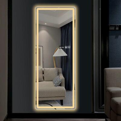 带轻奢壁挂全身镜智应能TSV镜发光LED穿衣灯感触控试衣镜家用全身