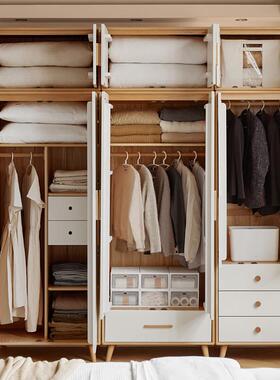 圣柜晨家具实合木衣33910柜家用卧衣服收纳柜室小型组储物简易白