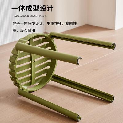 简凳子加塑位20692料厚凳圆凳户外椅餐凳可约叠放等椅家用凳子备