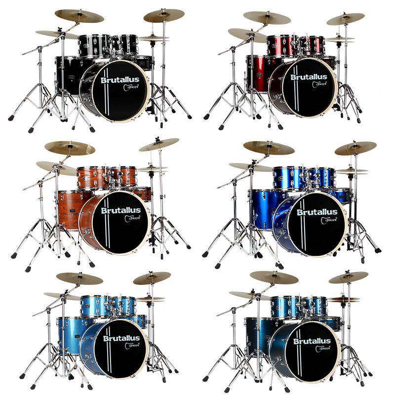 ipusen爵架子鼓人儿童家用士鼓5NQI23鼓4镲成初学者入门练习专业