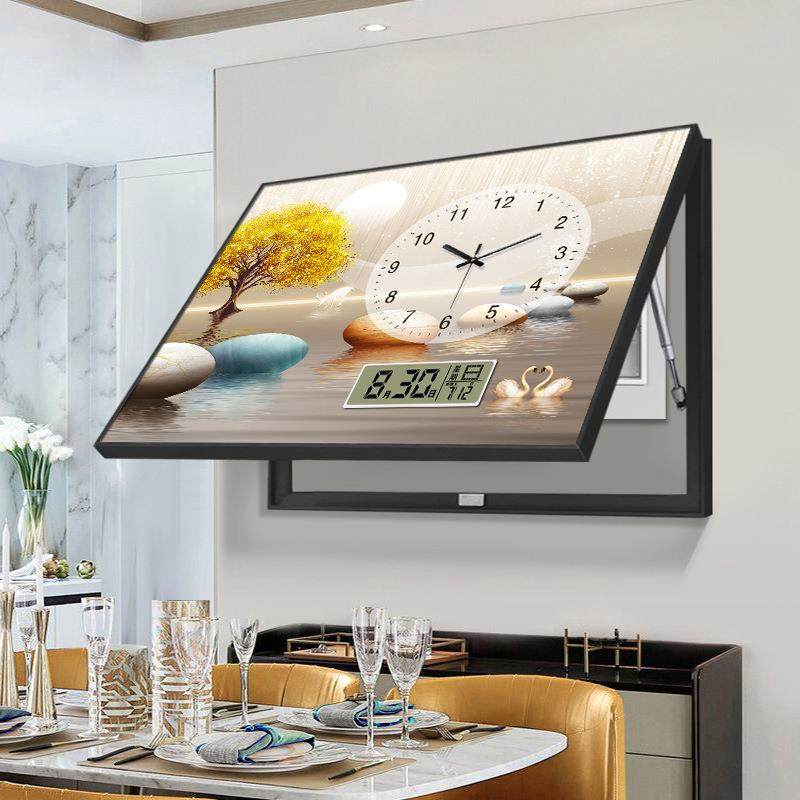 电表箱装画带22981万年电历钟表饰遮挡电箱电闸源开关盒挂画轻配