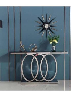 入户关桌大KT006理石玄关桌子靠玄墙现代不简约锈钢条案关台省空