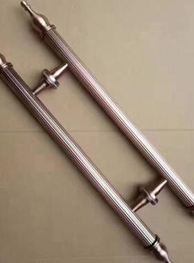 专用仿古白铜不锈钢36869拉手木门手柄哑黑艺圆把管黑灰工拉手大