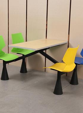 饭连体快餐位桌椅四人位工厂单店食堂餐桌组合饭堂85713餐桌家椅