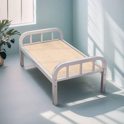 单人单层床铁员工宿舍架床简易午休出租房拼艺72518铁床接床成人