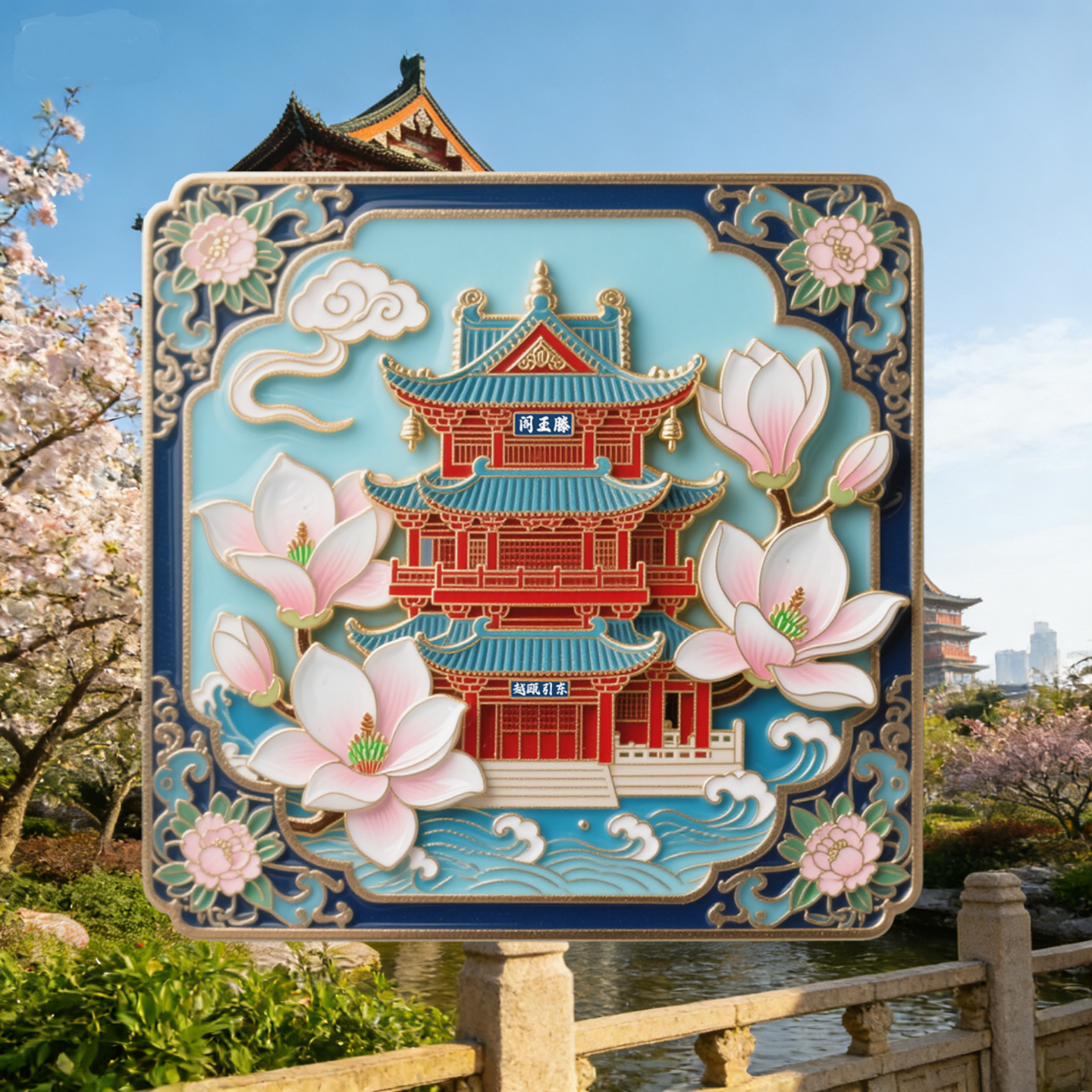 滕王阁江西南昌旅游冰箱贴