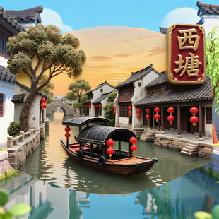 嘉兴西塘古镇冰箱贴浙江网红打卡景点纪念文创特色国风创意伴手礼