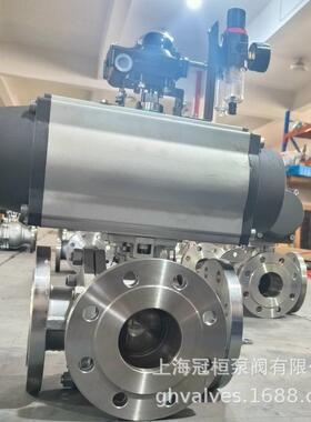 销售气动法兰硬密封球阀不锈钢T型三通球阀Q644H-16PDN65