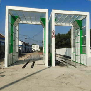 鲁鸿龙门式 全封闭工地洗车机 矿场洗轮机洗车房冬季保温