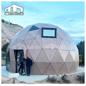 dome geodesic 球形玻璃帐篷酒店民宿顶部透光窗室内明亮星空帐篷