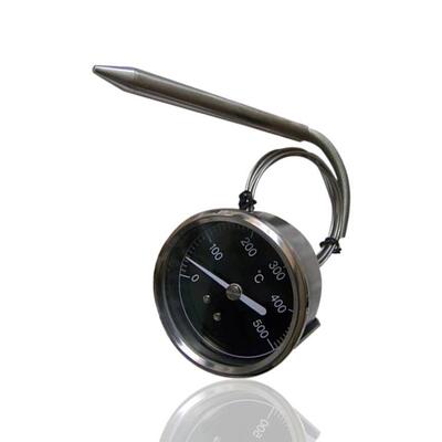 供烤炉温度表耐高温毛细管温度表全钢带卡子W-60Z500°C厂销