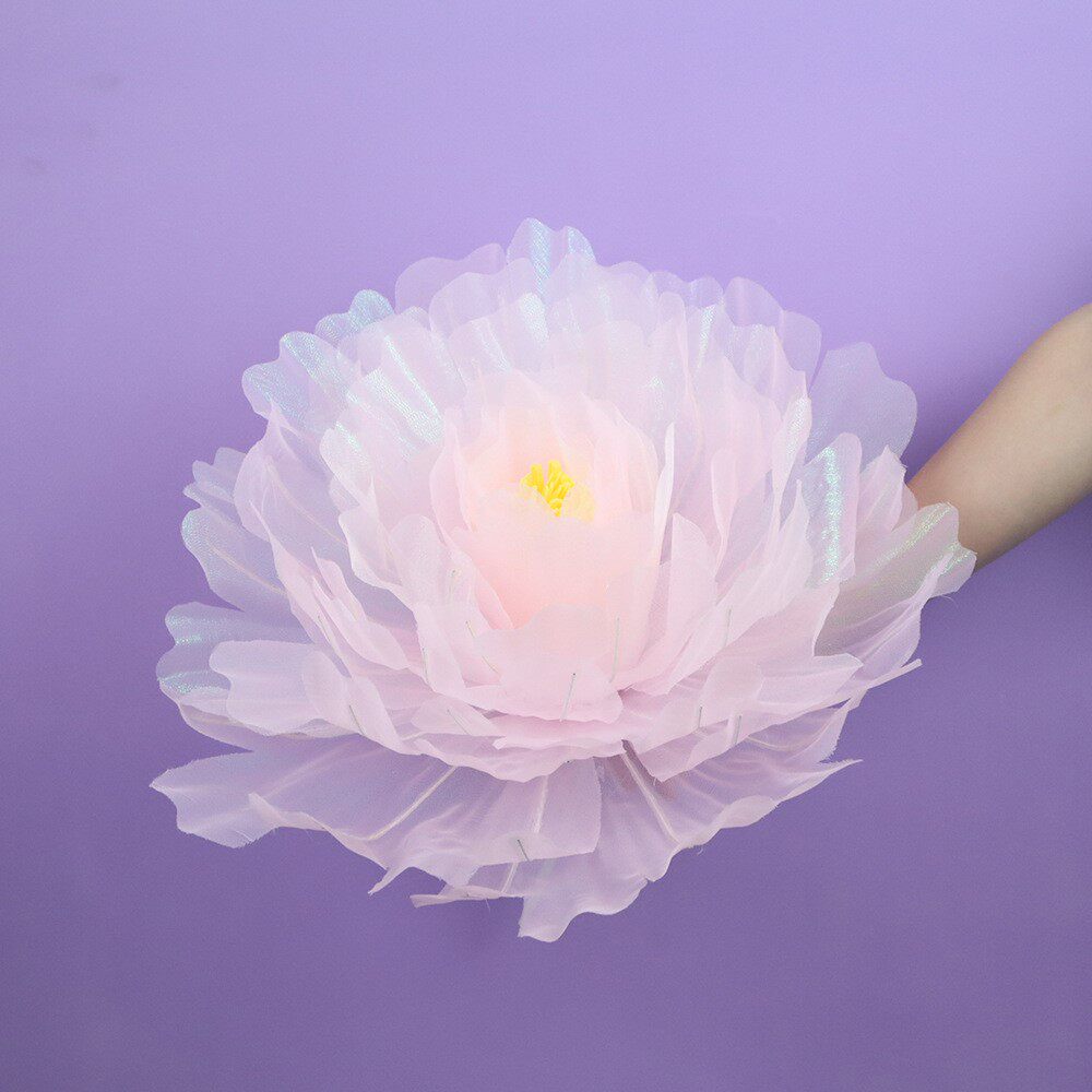 大型仿真牡丹花套装婚礼宴会现场装饰幻彩纱牡丹拍摄背景大量批发