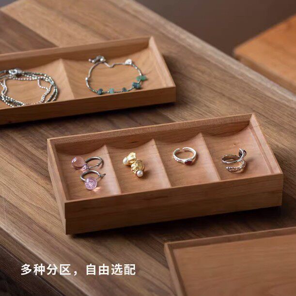 整木质复古饰品新婚结婚礼物原木首饰盒桌面收纳木盒子