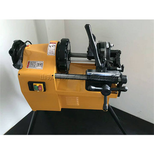 小型电动钢管套丝机 建筑管道内孔倒角机 圆锥管螺纹仿形设备