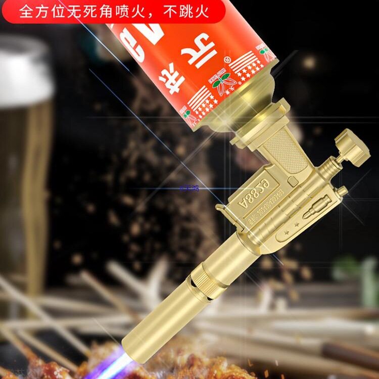 新款厨房烧烤点火器枪卡式气罐喷枪高温烧毛纯铜喷火枪烧猪毛