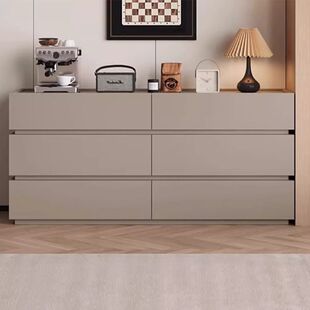 2026风禾实木八斗柜简约客厅收纳储物柜轻奢靠墙六斗柜子卧室床尾