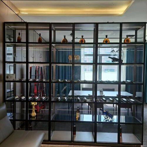 玻璃酒柜 铝型材质加钢化玻璃 支持颜色尺寸定制