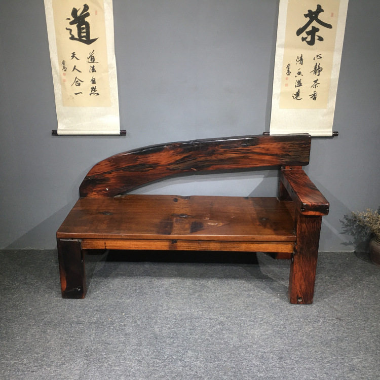 老船木贵妃椅实木沙发长椅客厅休闲躺椅中式仿古罗汉床靠椅美人榻
